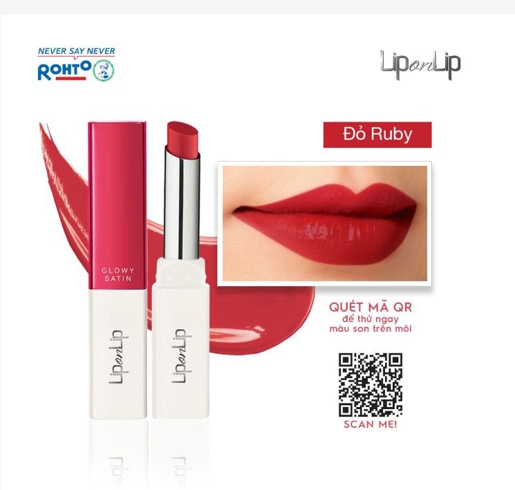 Son trang điểm dưỡng môi Lip On Lip Glowy Satin