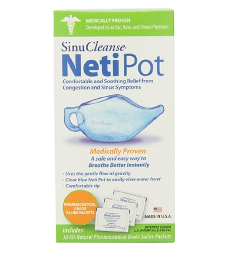 Sử dụng bình súc rửa mũi Neti Pot để tránh dị ứng