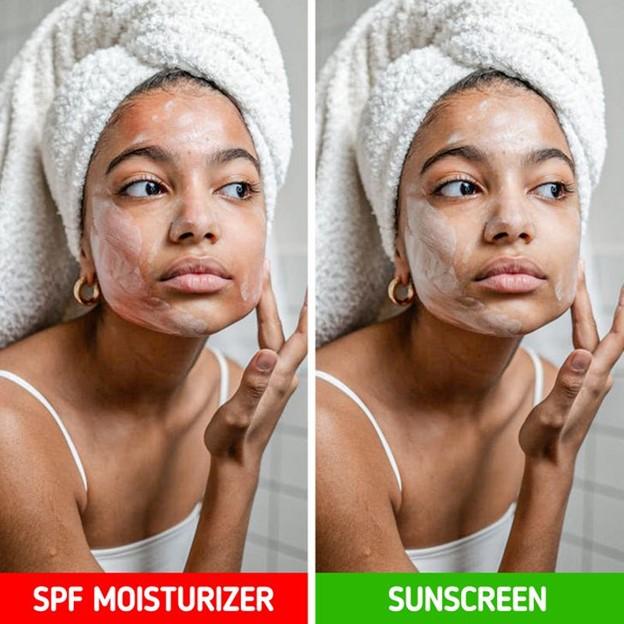 Sử dụng kem dưỡng ẩm có SPF