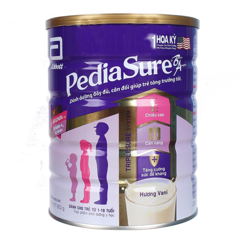 Sữa PediaSure 850g BA (1 - 10 tuổi) hương vani