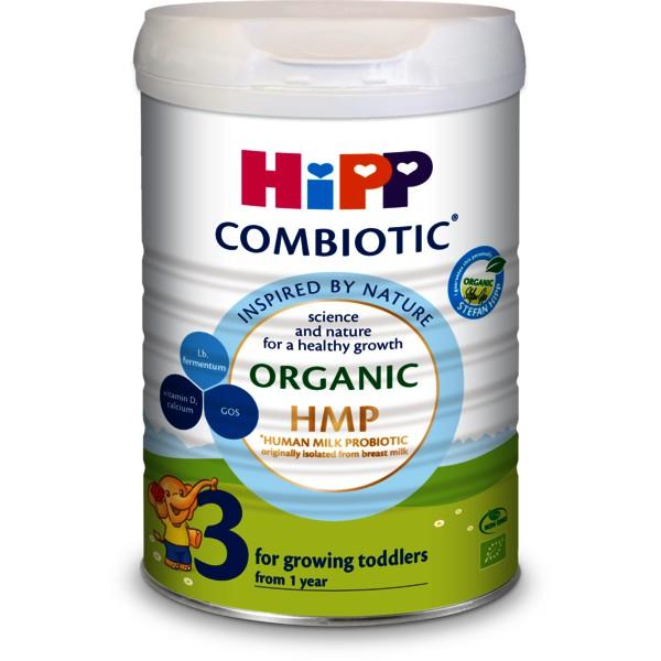 Sữa bột công thức HiPP 3 Organic Combiotic 800g hỗ trợ tiêu hóa và tăng chiều cao