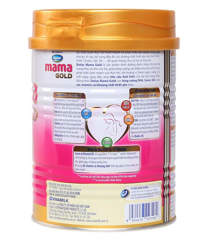 ﻿  Vinamilk Dielac Mama Gold là sự lựa chọn tin cậy cho bà bầu, mang lại những lợi ích vượt trội về dinh dưỡng và sức khỏe cho cả mẹ và thai nhi