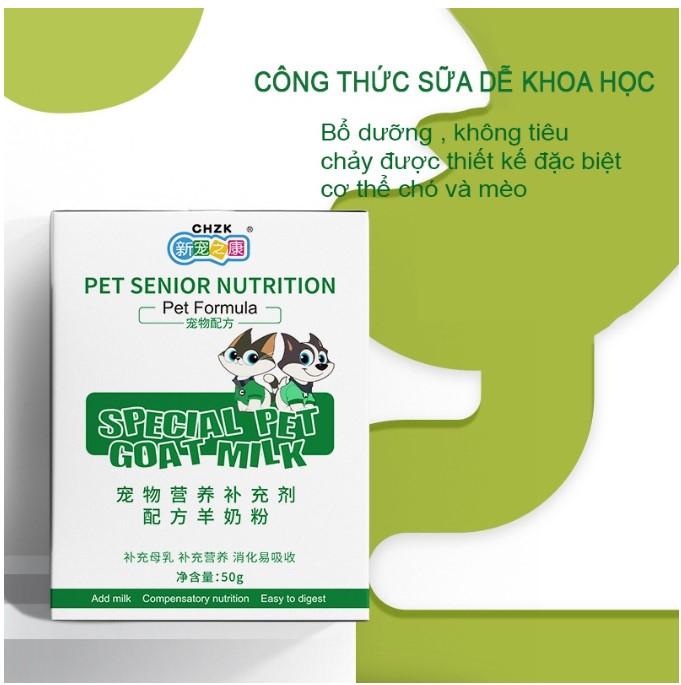 Sữa bột dê cho thú cưng Hipipet Pet Senior Nutrition