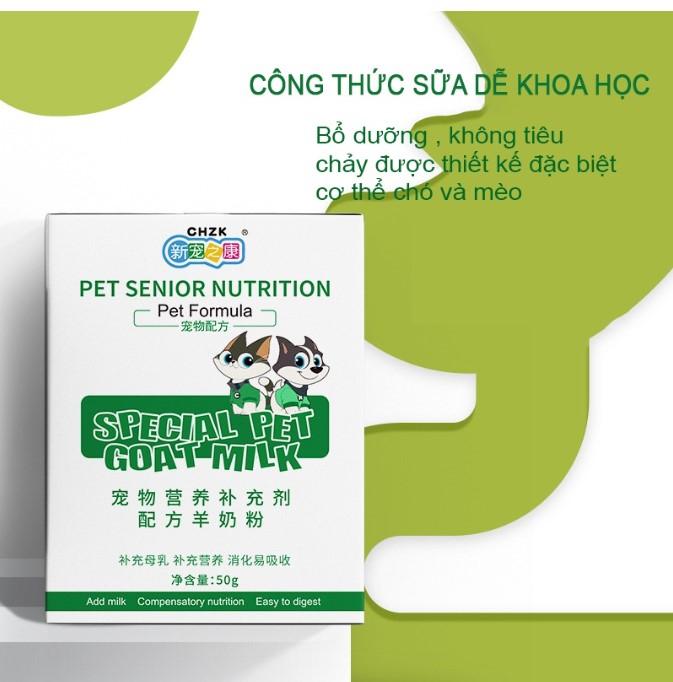 Sữa bột dê cho thú cưng Hipipet