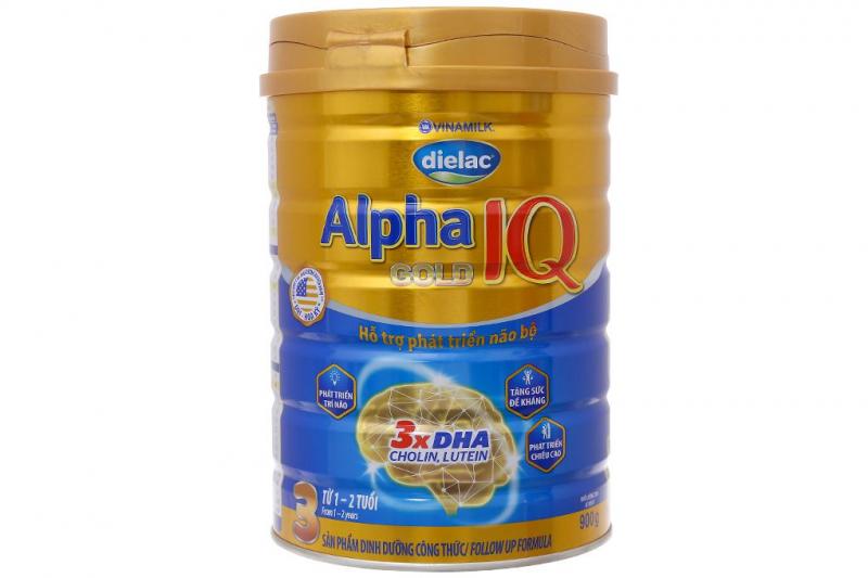 Sữa bột Dielac Alpha Gold IQ 3 hộp thiếc 900g