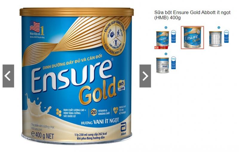 Sữa bột Ensure Gold Abbott