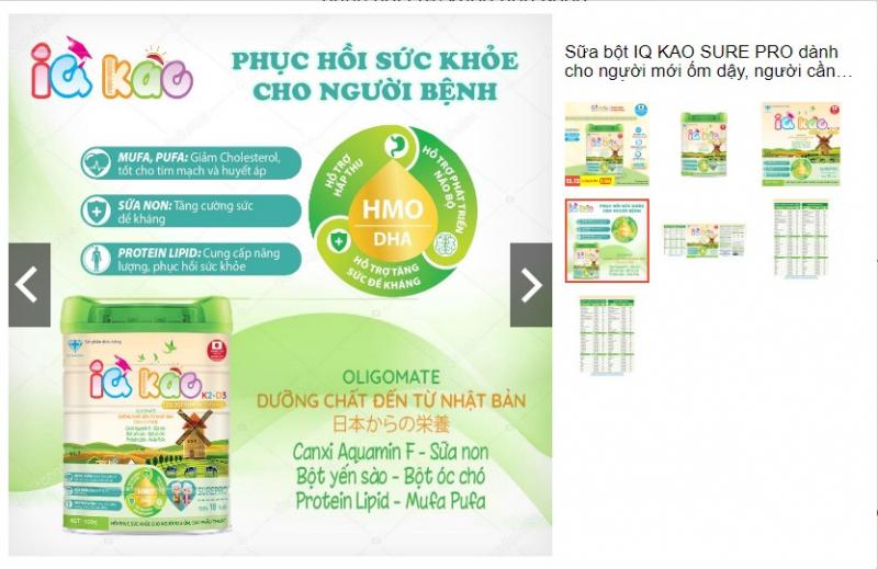 Sữa bột IQ KAO SURE PRO