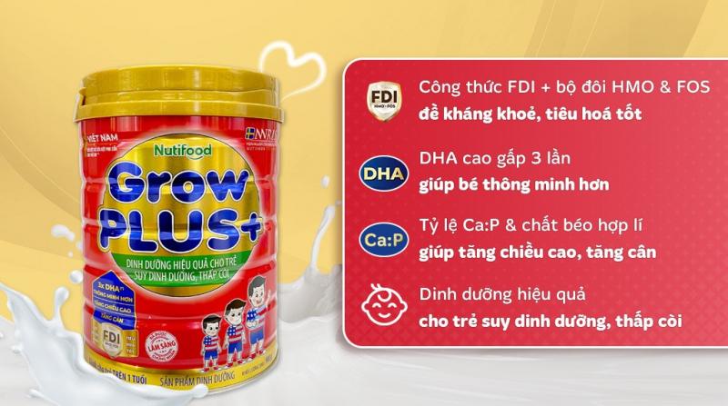 Sữa bột Nutifood GrowPLUS+