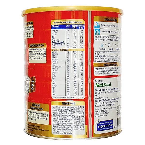 Sữa bột Nutifood GrowPLUS+ đỏ
