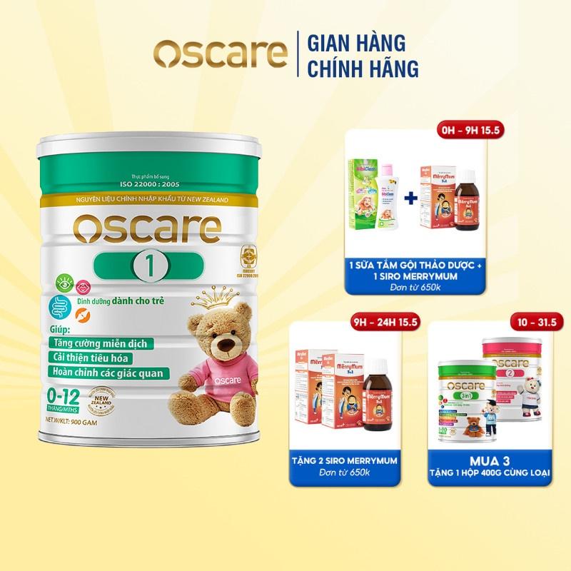 Sữa bột Oscare Baby giúp tiêu hoá nhanh, tăng cường hệ miễn dịch dành cho bé từ 0-12 tháng tuổi 400-900g