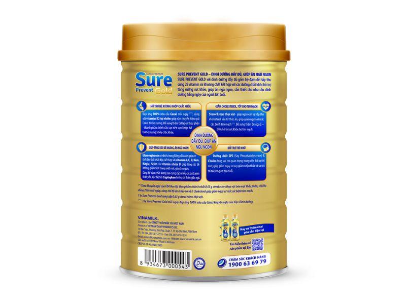 Sữa bột Vinamilk Sure Prevent