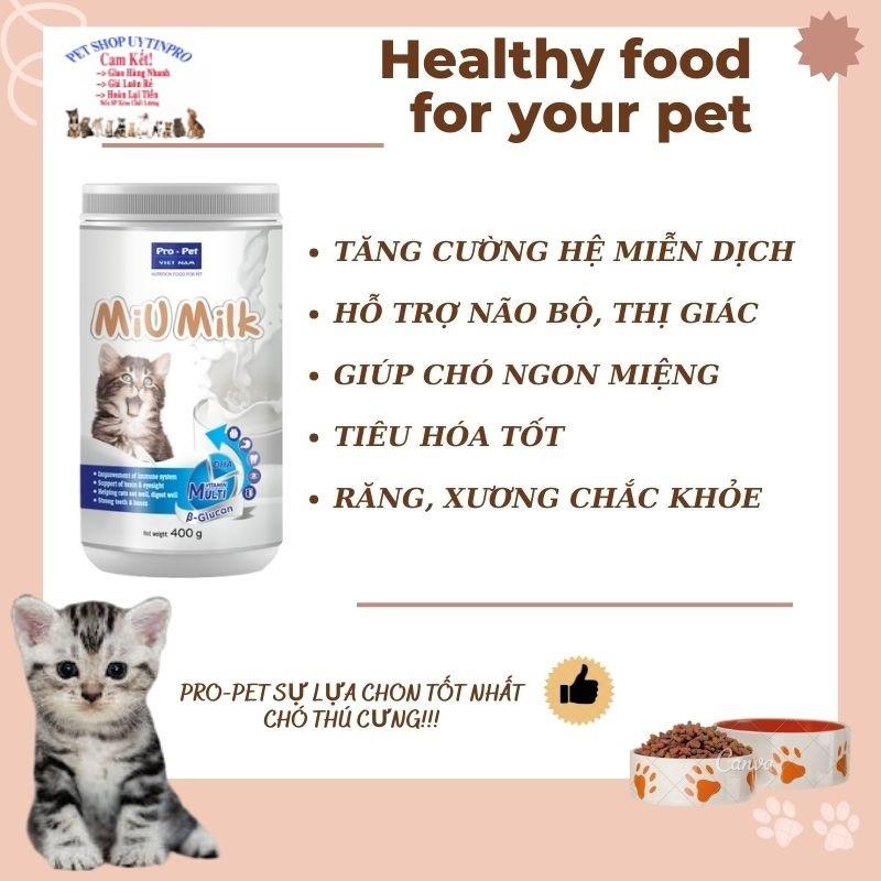 Sữa cho Mèo Pro-pet Miu Milk
