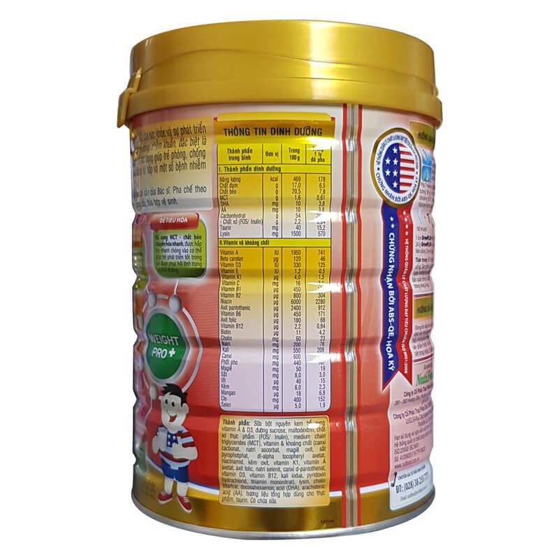 Sữa cho trẻ từ 1-10 tuổi bị suy dinh dưỡng, thấp còi Nutifood Grow Plus+ Đỏ 900g