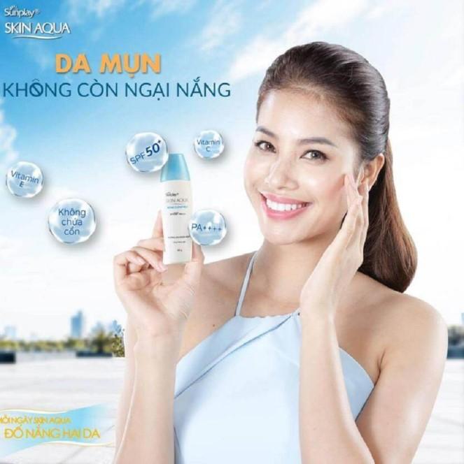 Sữa chống nắng dưỡng da ngừa mụn Sunplay Skin Aqua Acne Clear SPF 50+ PA++++ (25g)