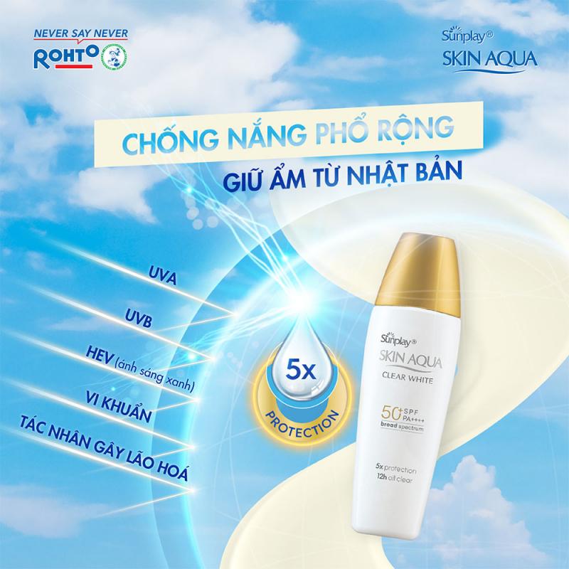 Sữa chống nắng Sunplay Skin Aqua Clear White SPF 50+, PA++++