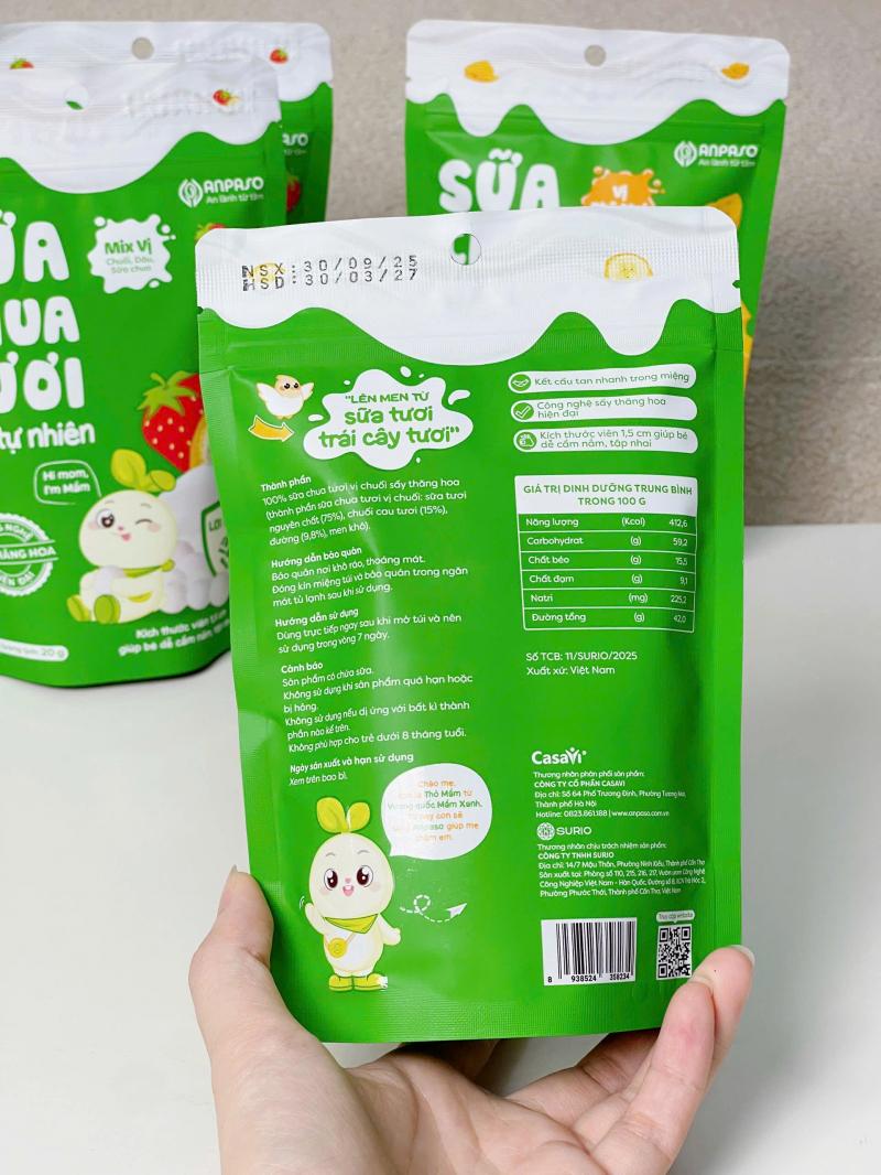 Sữa Chua Sấy Thăng Hoa Anpaso