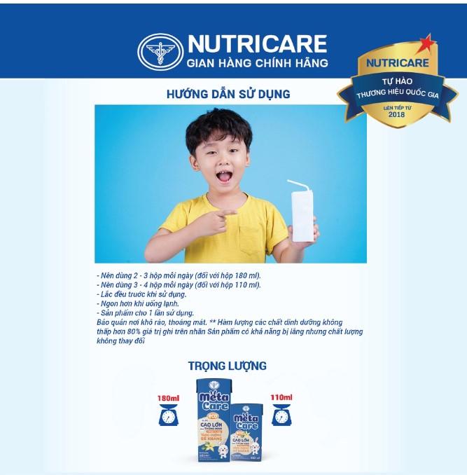 Sữa công thức pha sẵn Nutricare Metacare ECO