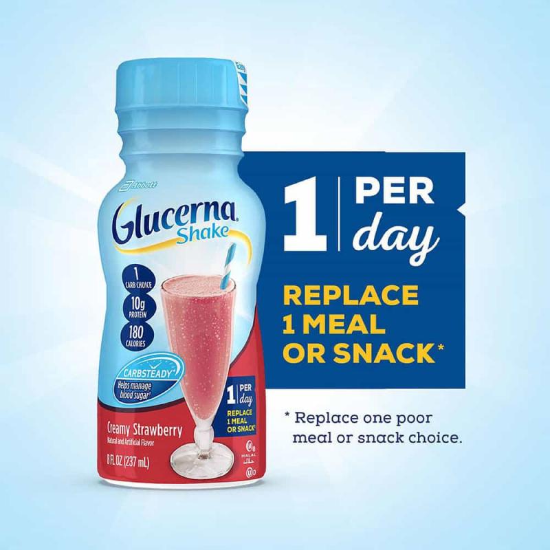 Sữa dành cho người tiểu đường Glucerna Creamy Strawberry Shake