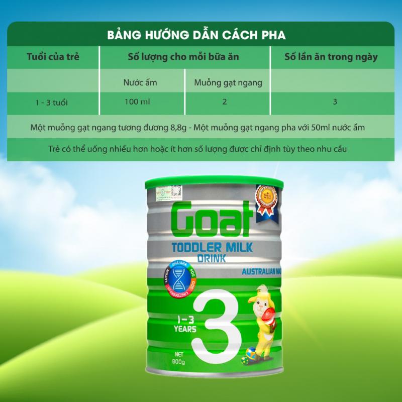 Sữa dê hoàng gia Úc Goat Toddler Milk 3