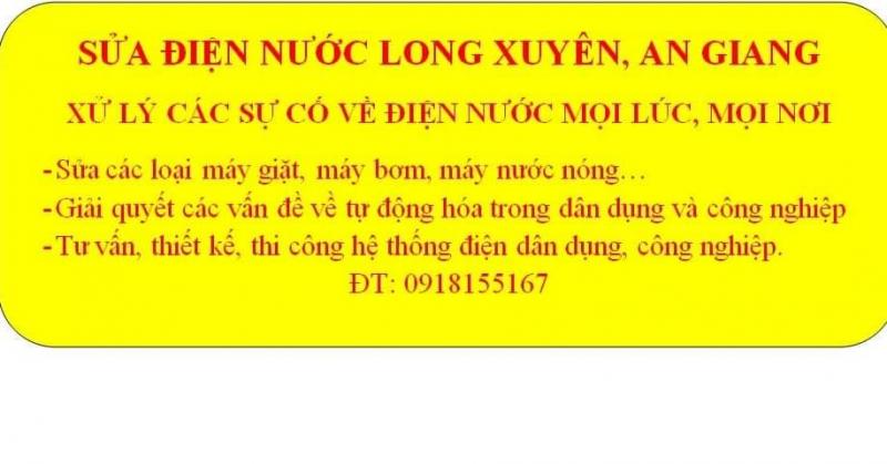 Sửa điện nước Long Xuyên, An Giang