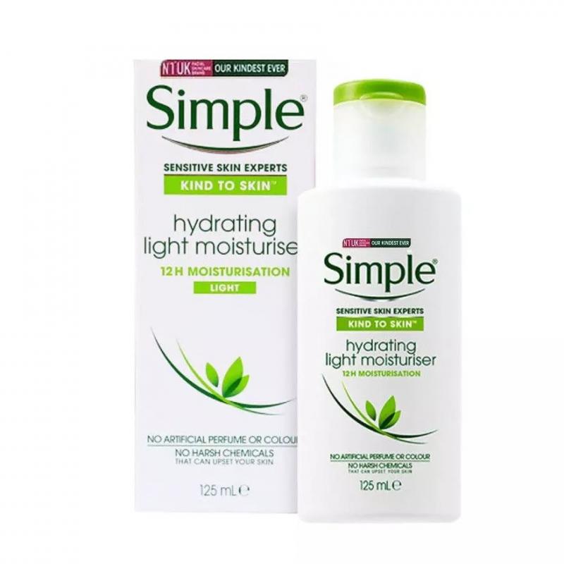 Sữa dưỡng da Simple cho da nhạy cảm Kind To Skin Hydrating Light Moisturiser