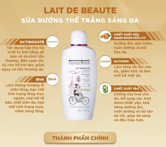 Sữa dưỡng thể Chateau Rouge Paris Laboratoire