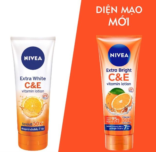 Sữa dưỡng thể dưỡng trắng Nivea Vitamin E&C