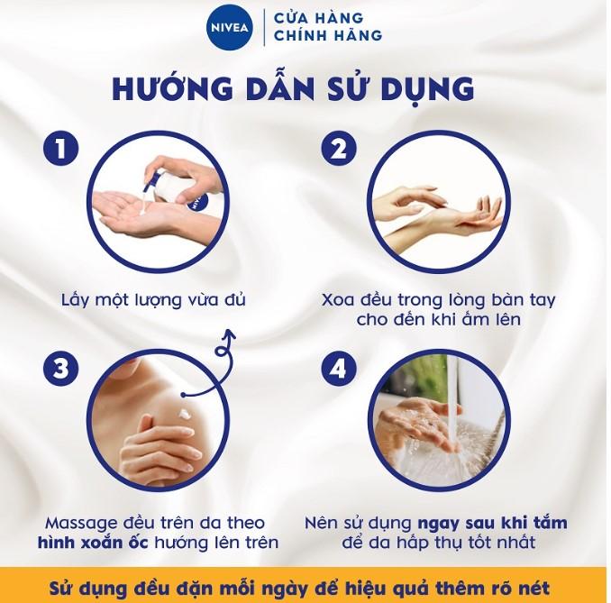 Sữa dưỡng thể Nivea sáng da hương hoa hồng