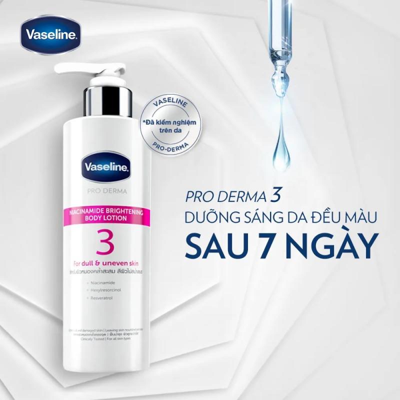 Sữa dưỡng thể trắng da Vaseline Pro Derma số 3