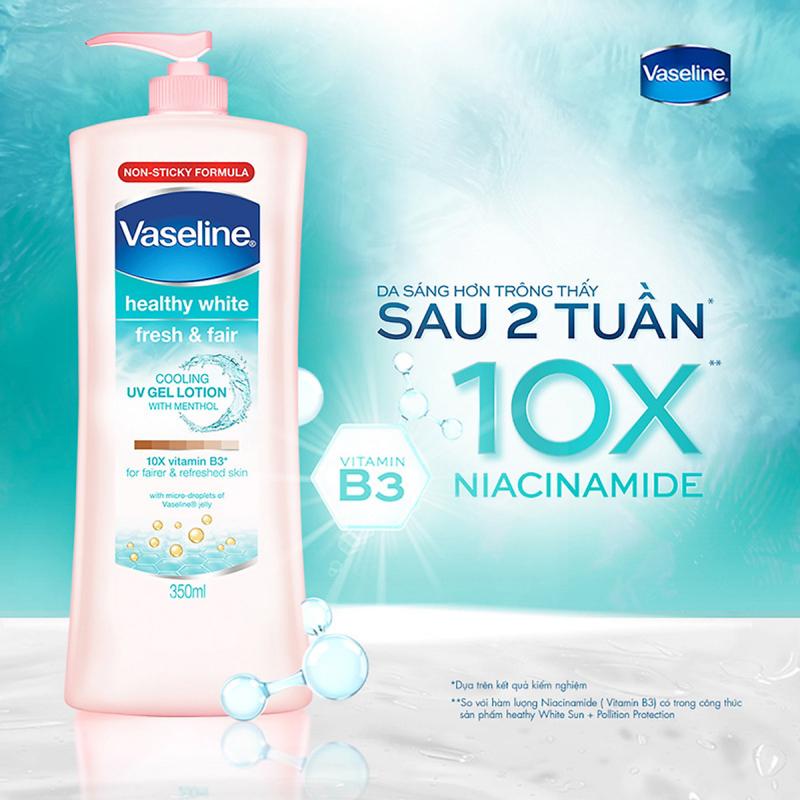 Sữa dưỡng thể Vaseline Fresh & Bright 10X Niacinamide