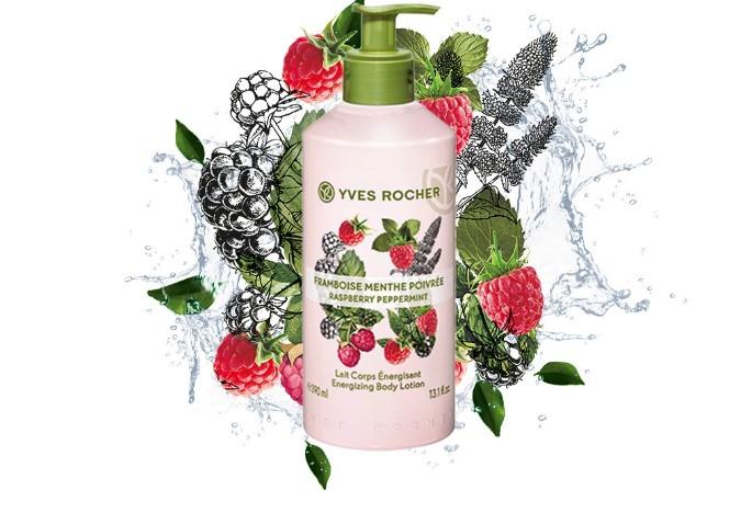 Sữa dưỡng thể Yves Rocher Raspberry Pepermint Energizing Body Lotion