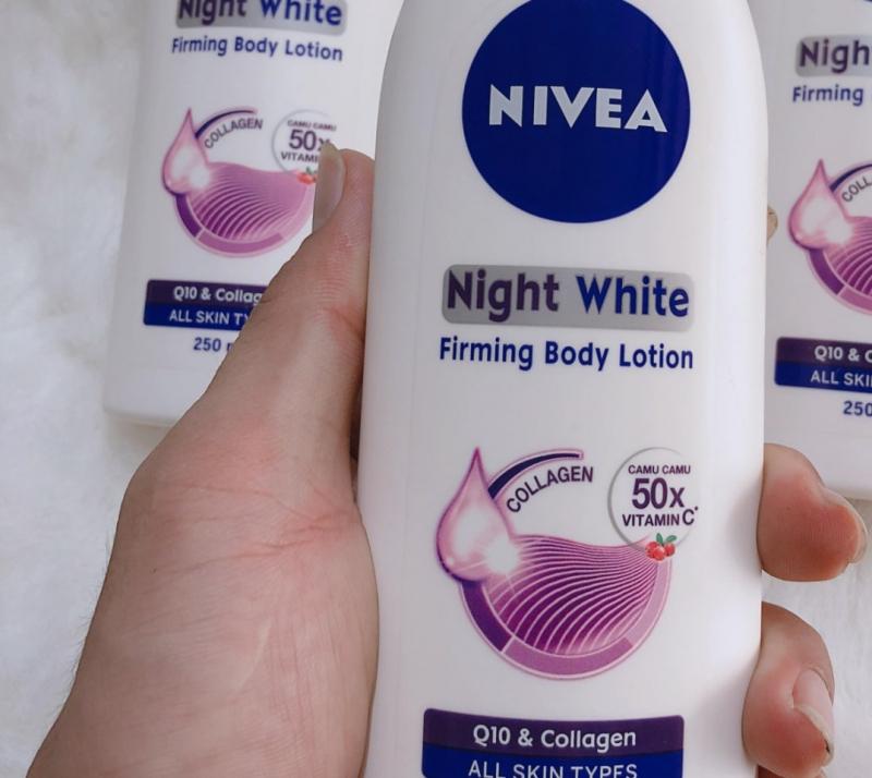 Sữa dưỡng trắng ban đêm Nivea Night White Firming Body Lotion