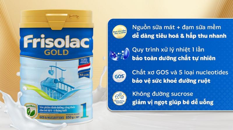 Sữa Bột Frisolac Gold Pro 1 Cho Trẻ Từ 0-6 Tháng 800g