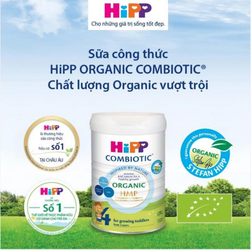 Sữa HiPP Organic Combiotic là sản phẩm đạt tiêu chuẩn hữu cơ châu Âu