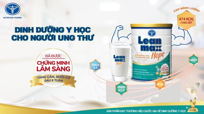 Leanmax Hope được chứng minh lâm sàng giúp người bệnh ung thư tăng cân và khối cơ sau 8 tuần