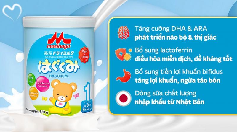 Sữa Morinaga Hagukumi số 1 320g/850g