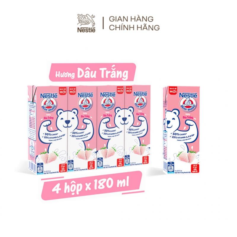 Sữa Nestlé gấu hương dâu trắng