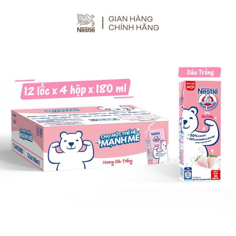 Sữa Nestlé gấu hương dâu trắng