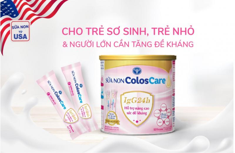 Sữa non ColosCare IgG24h 100% sữa non 24h từ Mỹ