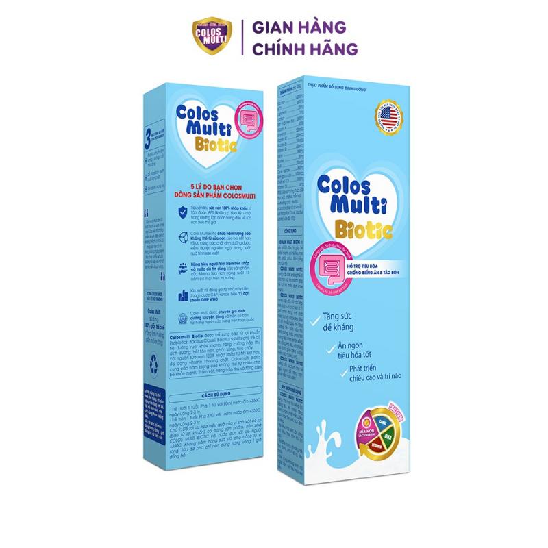 Sữa non Colosmulti Biotic hộp 2 gói x 16g chuyên biệt cho trẻ táo bón, tiêu hóa kém