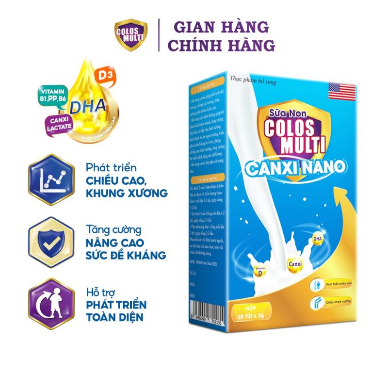 Sữa non Colosmulti Canxi Nano giúp bé chắc khỏe xương, phát triển chiều cao