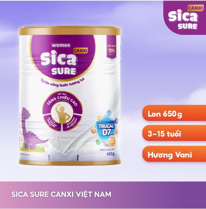 Sữa non tăng chiều cao Sica Sure Canxi