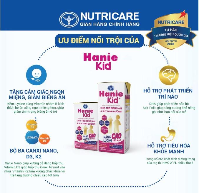 Sữa công thức pha sẵn Nutricare Hanie Kid