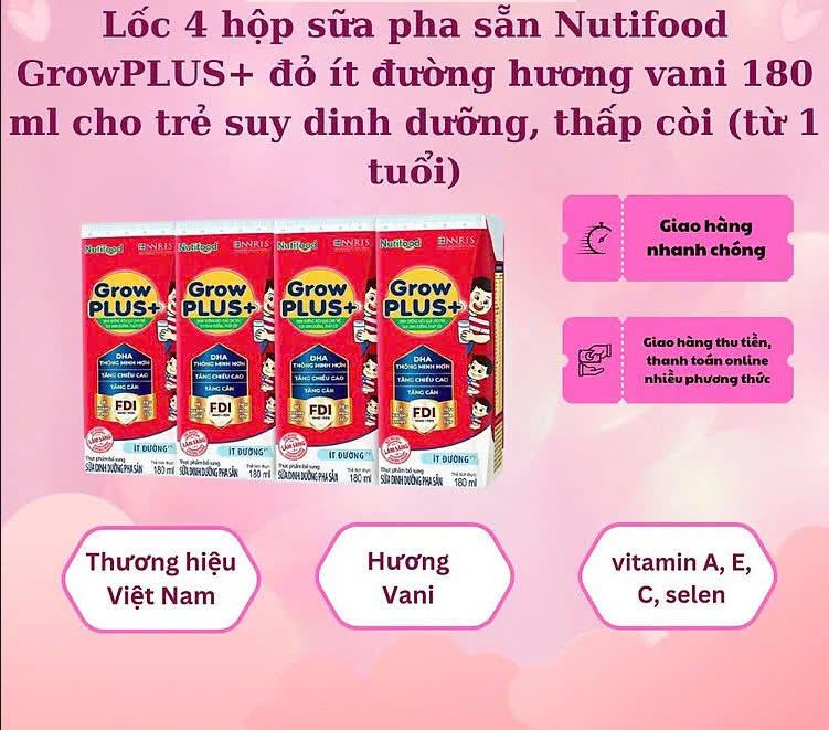 Sữa pha sẵn Nutifood GrowPLUS+