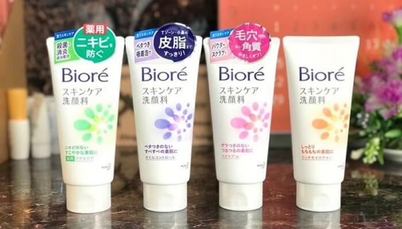 Một số loại sữa rửa mặt Bioré