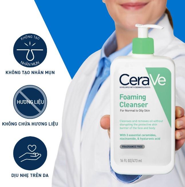 Sữa rửa mặt CeraVe Foaming Cleanser