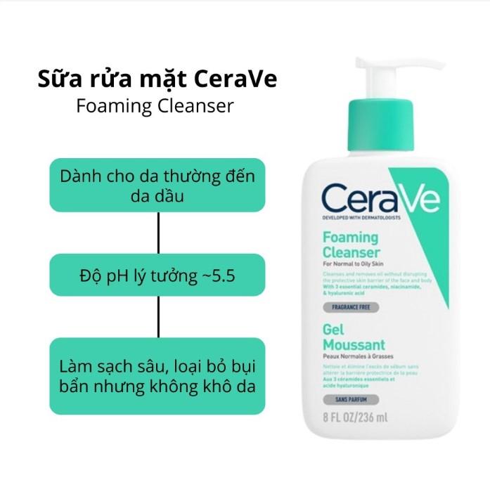 Sữa rửa mặt Cerave Foaming Facial Cleanser