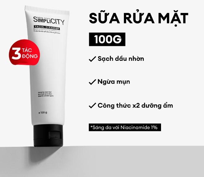 Sữa rửa mặt cho nam Men Stay Simplicity Facial Cleanser