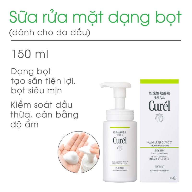 Sữa rửa mặt Curel Sebum Trouble Care Sebum Care Foaming Wash