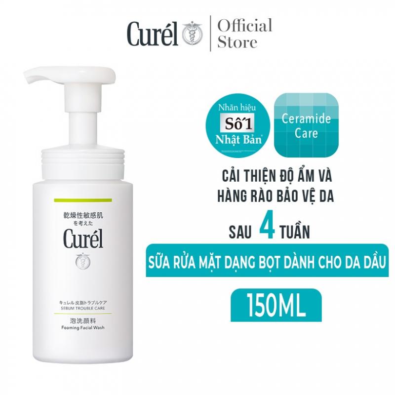 Sữa rửa mặt Curel Sebum Trouble Care Sebum Care Foaming Wash